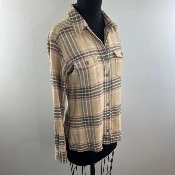 PATAGONIA Fjord Flannel Shirt Top Button-Down Long Sleeves Pockets Size 2 - Picture 6 of 12